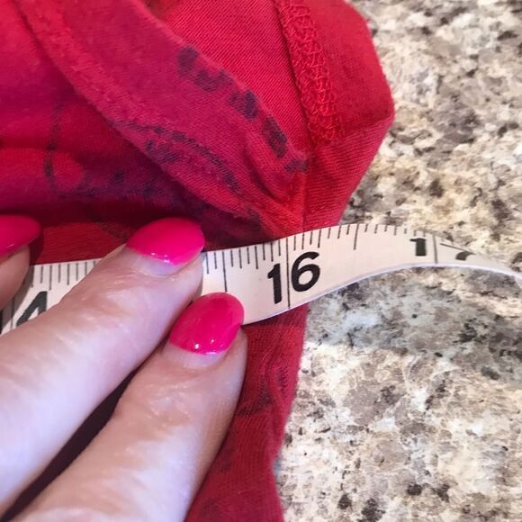 Justice Red Crop Top Softball Size 14 - Picture 8 of 11